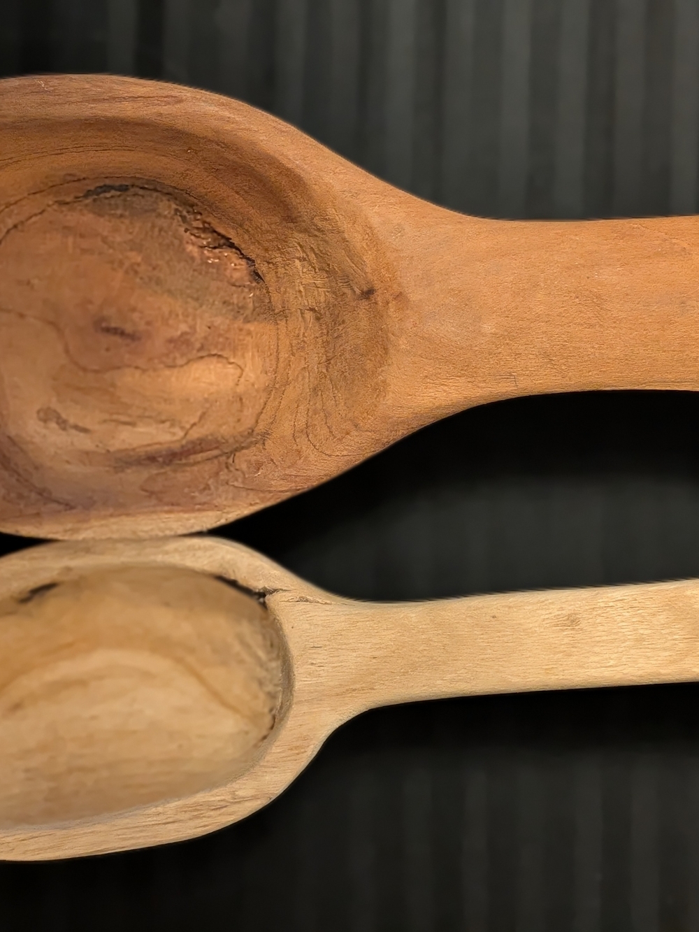Primitive Hand Carved Folk Art Wooden Spoons